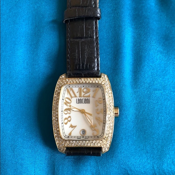 Lanciani gold and Swarovski crystal watch - Picture 1 of 3
